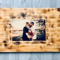 Familienfoto gedruckt auf Holz
